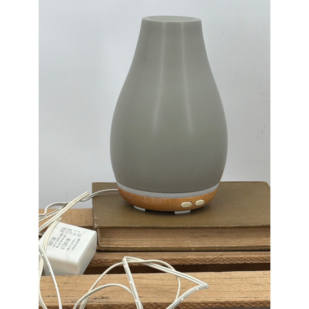 HoMedics Ellia ARM-510A Ultrasonic Essential Oil Diffuser Gray Ceramic Wood Base